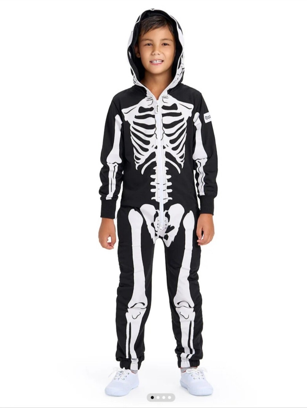 NWT! Tipsy Elves, Unisex Youth Skeleton Hooded Onsie Jumpsuit Youth XL, MSRP $55